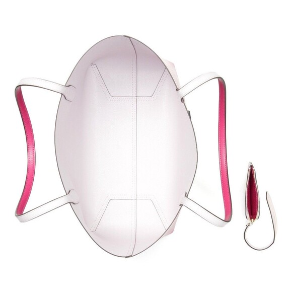 New Kate Spade Ava Reversible Tote with Pouch Double Faced Leather Plum Wine - Picture 5 of 6